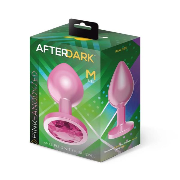Plug Anal Anodizado Rosa con Joya Talla M - imagen 2