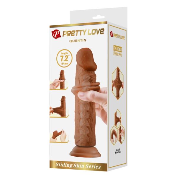 Quentin Dildo con Piel Deslizante-Retractil 18.4 cm - imagen 6