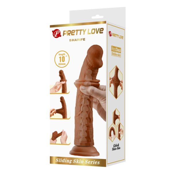 Sharife Dildo con Piel Deslizante-Retractil 25 cm - imagen 8