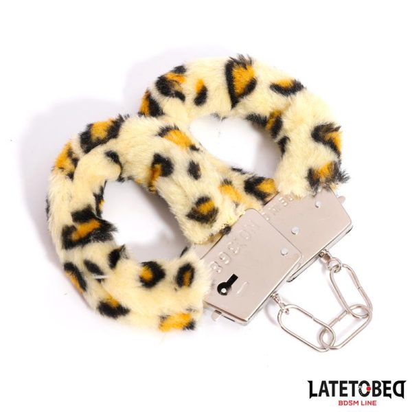 Esposas de Metal con Pelo Animal Print Leopardo - imagen 4