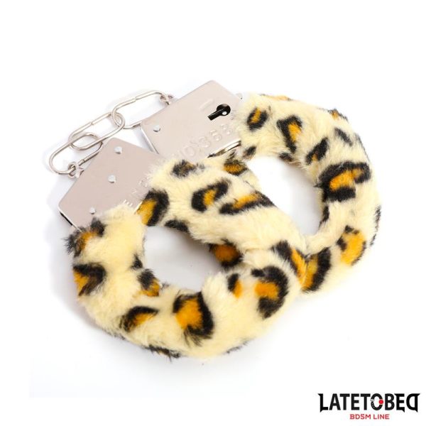 Esposas de Metal con Pelo Animal Print Leopardo - imagen 5