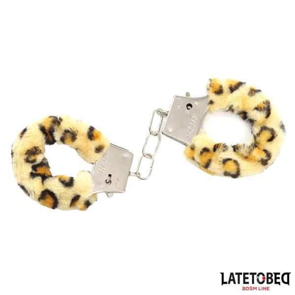 Esposas de Metal con Pelo Animal Print Leopardo - imagen 6