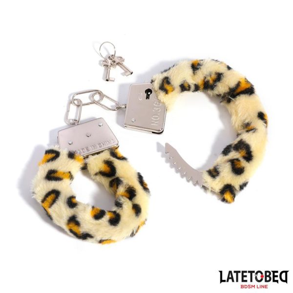 Esposas de Metal con Pelo Animal Print Leopardo - imagen 9