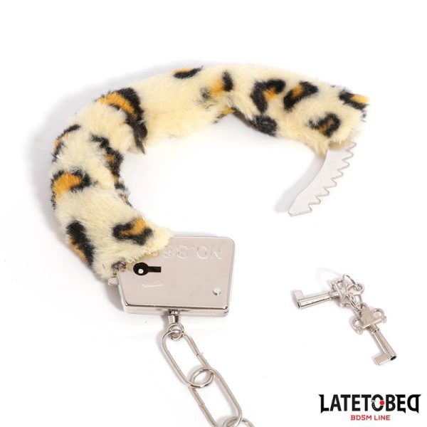 Esposas de Metal con Pelo Animal Print Leopardo - imagen 10