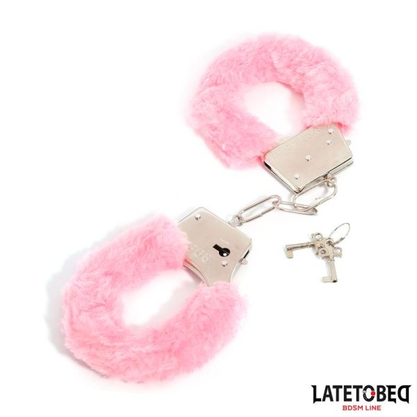 Esposas de Metal con Pelo Rosa - imagen 2