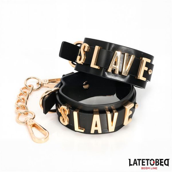 Esposas para Tobillos SLAVE con Cadena Dorada - imagen 4