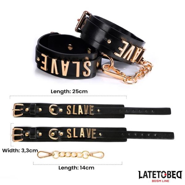 Esposas para Tobillos SLAVE con Cadena Dorada - imagen 9