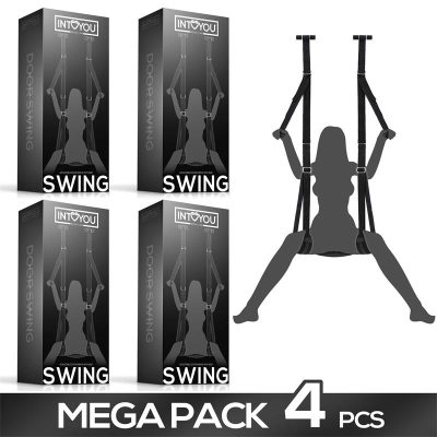 Pack de 4 Columpio de Puerta con Soporte de Manos, Piernas y Asiento