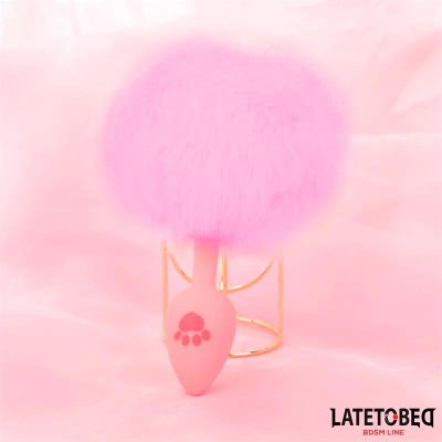 Plug de Silcona con Pompón Rosa