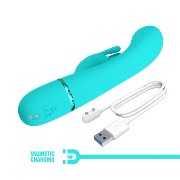 Scocco Vibrador con Rabbit Turquesa - imagen 3