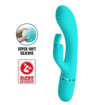Scocco Vibrador con Rabbit Turquesa