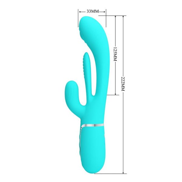 Shania Vibrador con Lengua y Thumping Turquesa - imagen 11