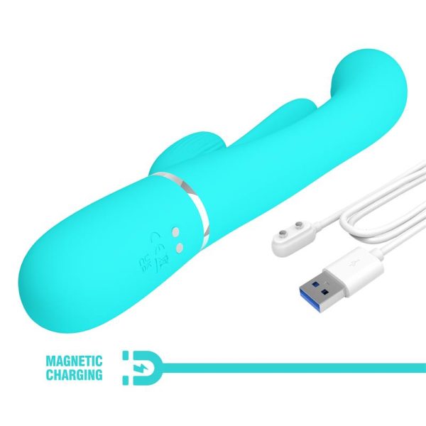 Shania Vibrador con Lengua y Thumping Turquesa - imagen 5