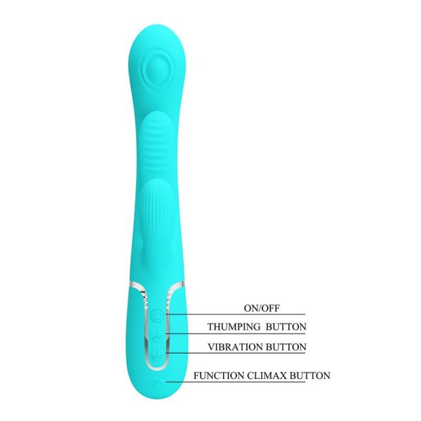 Shania Vibrador con Lengua y Thumping Turquesa - imagen 10