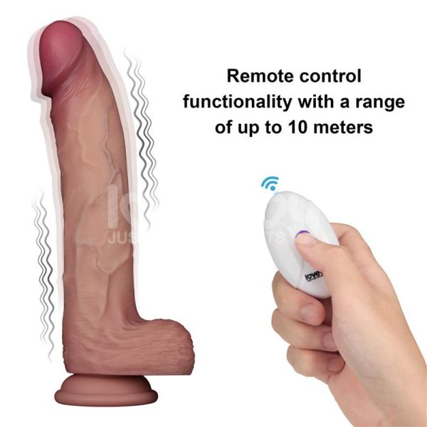 Dildo con Vibración Piel Deslizante Silicona Dual Layer 10 - imagen 14