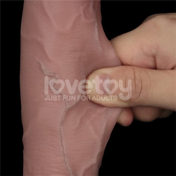 Dildo con Vibración Piel Deslizante Silicona Dual Layer 10 - imagen 3
