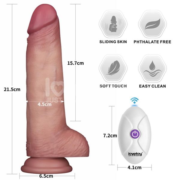 Dildo con Vibración Piel Deslizante Silicona Dual Layer 8.5 - imagen 11