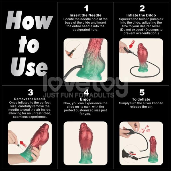 Dildo Inflable Silicona Dual Density 8 - imagen 18