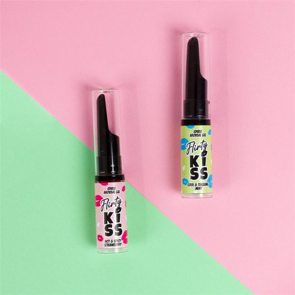 Flirty Kiss Geles para Sexo Oral Fresa y Menta 2x8gr - imagen 4