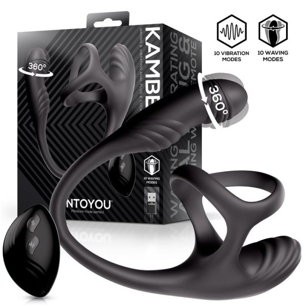 Kamber Plug Anal Vibración y Waving 360º y Estimulador Testículos