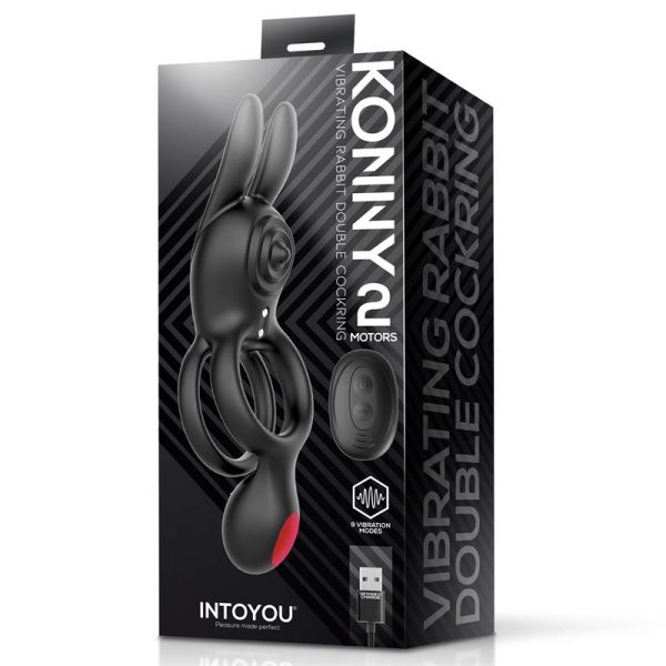 Konny Anillo Vibrador Doble con Conejito y Control Remoto - imagen 7