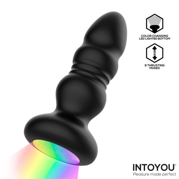 Krax Plug Anal con Vibración, Thrusting y Luz Led con Control Remoto - imagen 4