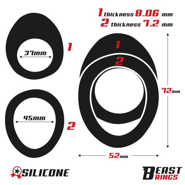 Anillo Doble para el Pene 37/45 mm - imagen 4