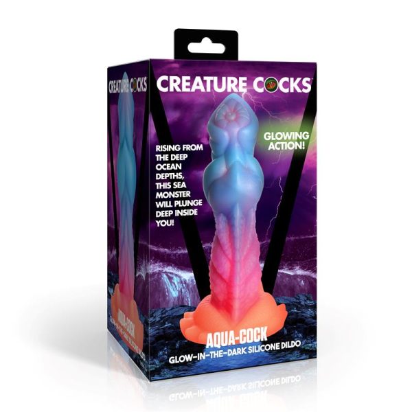 Aqua-Cock Dildo Brilla en la Oscuridad Silicona - imagen 14