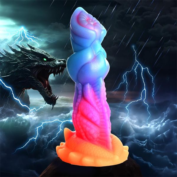 Aqua-Cock Dildo Brilla en la Oscuridad Silicona - imagen 3