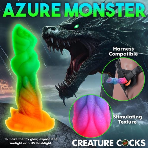 Aqua-Cock Dildo Brilla en la Oscuridad Silicona - imagen 10