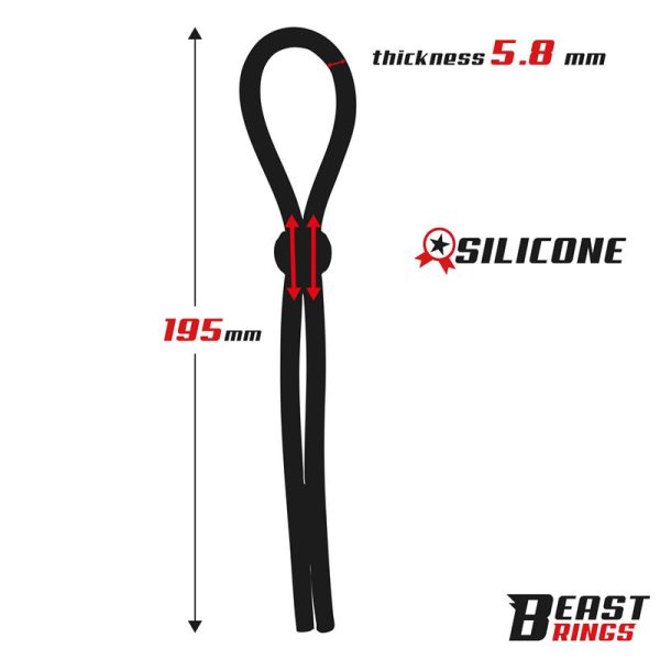 Lasso Anillo para el Pene Silicona Ajustable - imagen 3