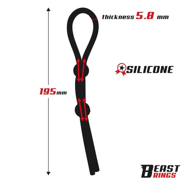 Lasso Anillo para el Pene Silicona Ajustable - imagen 2
