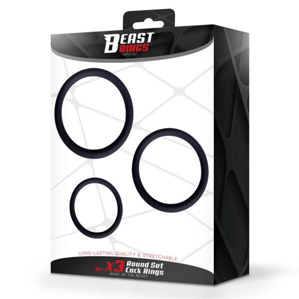 Set de 3 Anillos para el Pene Silicona S, M y L - imagen 3