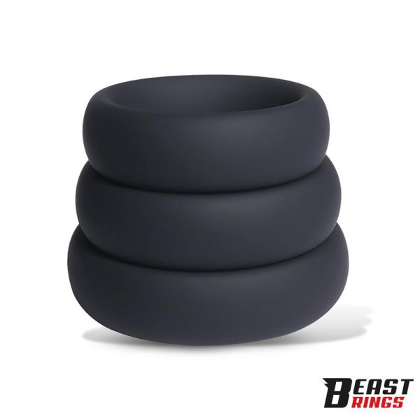 Set de 3 Anillos para el Pene Silicona S, M y L - imagen 2
