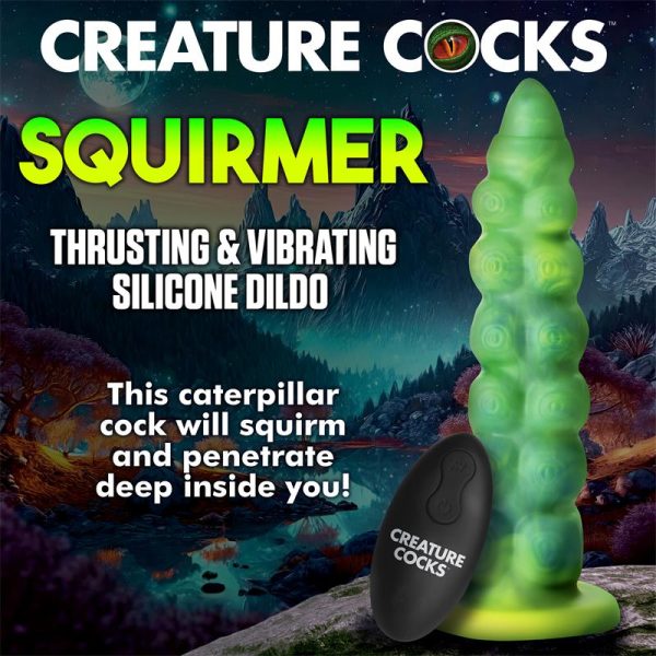 Squirmer Dildo con Thrusting y Vibración Control Remoto Silicona - imagen 2