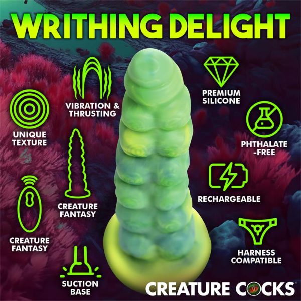 Squirmer Dildo con Thrusting y Vibración Control Remoto Silicona - imagen 12