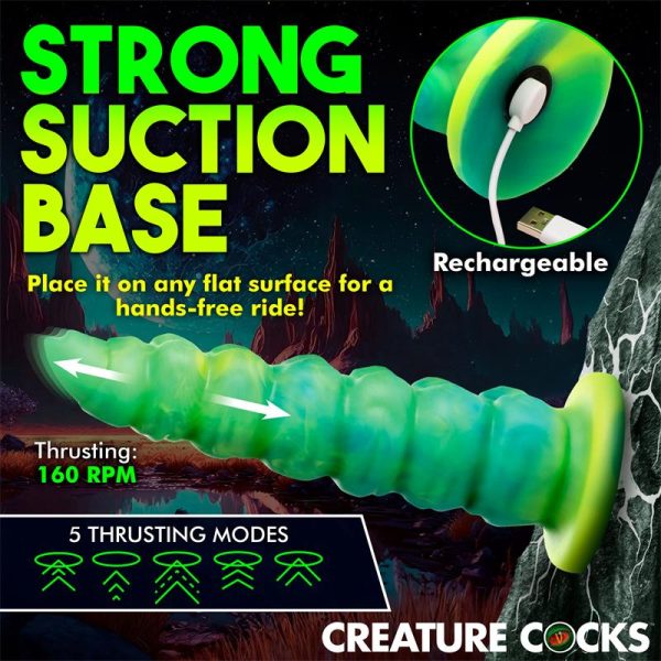 Squirmer Dildo con Thrusting y Vibración Control Remoto Silicona - imagen 8