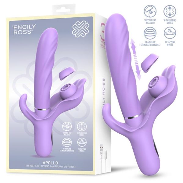 Apollo Vibrador con Thrusting, Tapping y Succión