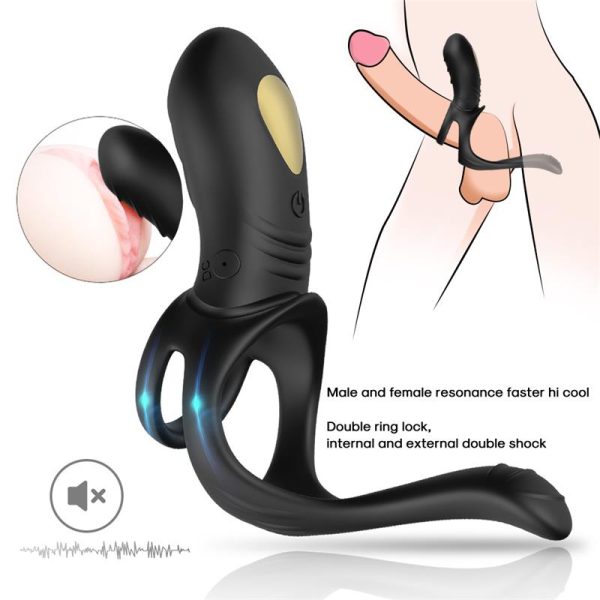 Anillo Vibrador con Estimulación Perianal - imagen 2