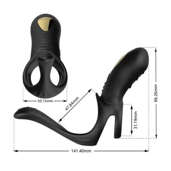 Anillo Vibrador con Estimulación Perianal - imagen 4