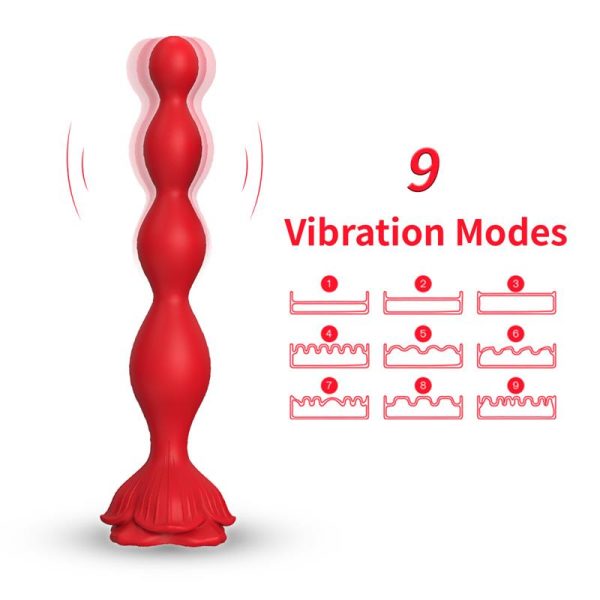 Cadena Anal con Vibración Base de Rosa - imagen 10