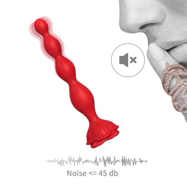 Cadena Anal con Vibración Base de Rosa - imagen 6
