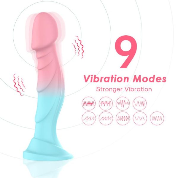 Dildo Bicolor con Vibración - imagen 2