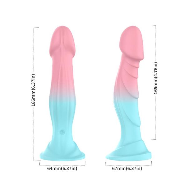 Dildo Bicolor con Vibración - imagen 7