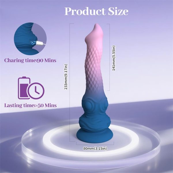 Dildo Fantasía con Vibración, Oscilación y Ventosa - imagen 4