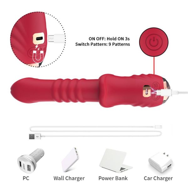 Vibrador con Thrusting Punto G y Pantalla Digital - imagen 6