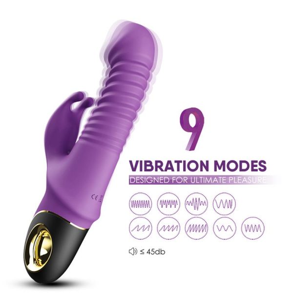 Vibrador con Thrusting y Oscilación 360º Purpura - imagen 3
