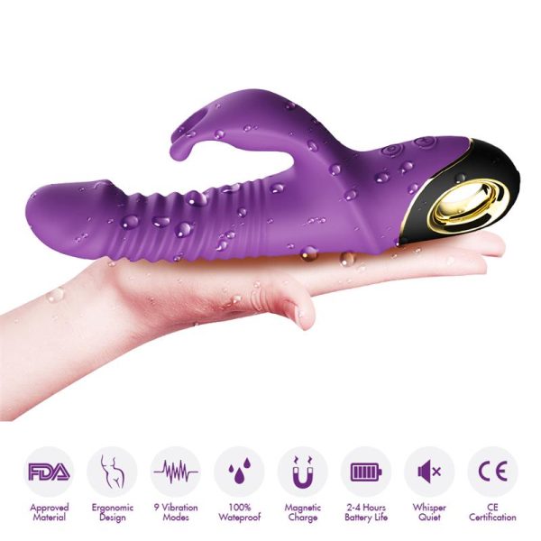 Vibrador con Thrusting y Oscilación 360º Purpura - imagen 4