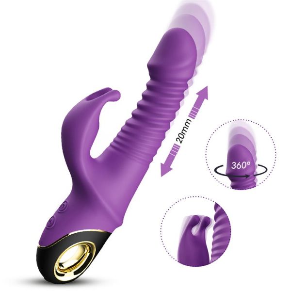 Vibrador con Thrusting y Oscilación 360º Purpura - imagen 10