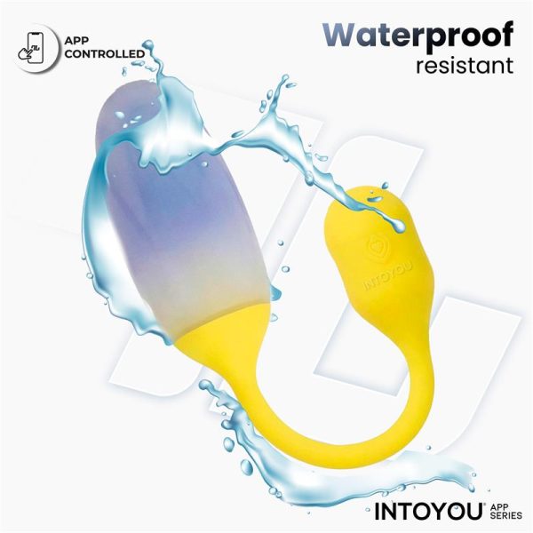 NexEgg Huevo Vibrador Doble Capa Silicona App Amarillo/Púrpura - imagen 11